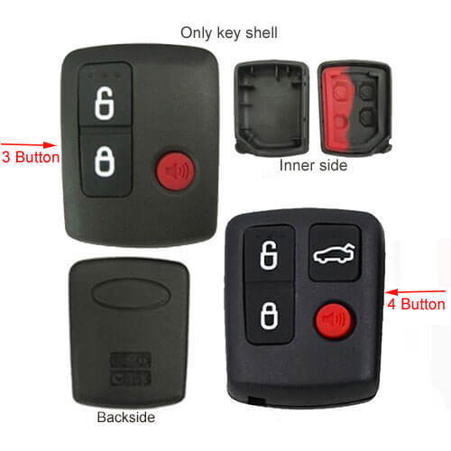 Ford Car Key Remote Shell 3/ 4 Buttons FOB for BA BF Falcon Sedan Wagon SX