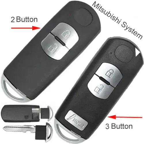 Mazda Smart Key Fob 315Mhz 2/ 3 Buttons For CX-3 CX-5 CX-7 -M*itsubishi System