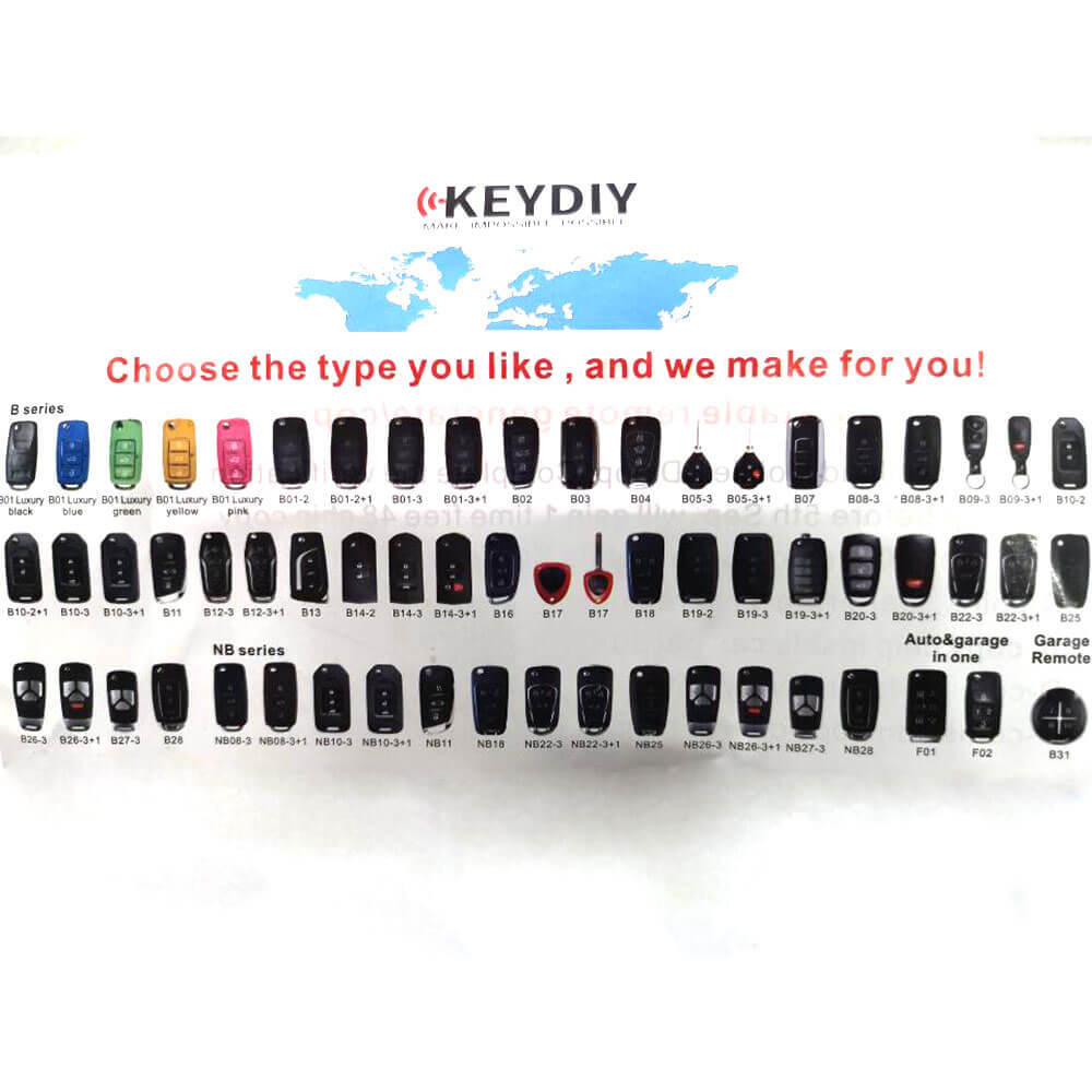 Multi Models KeyDiy KD Remotes NB Series for KD900, KD-MINI, KD-X2 Device