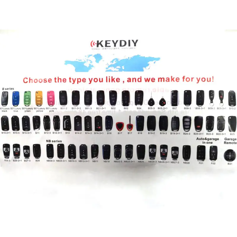 Multi Models KeyDiy KD Remotes B Series for KD900, KD-MINI, KD-X2 Device