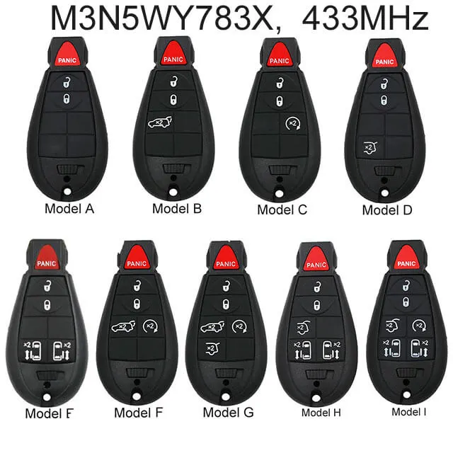 Fobik Remote Fob 433MHz for USA Chry*sler Dodge Jeep M3N5WY783X