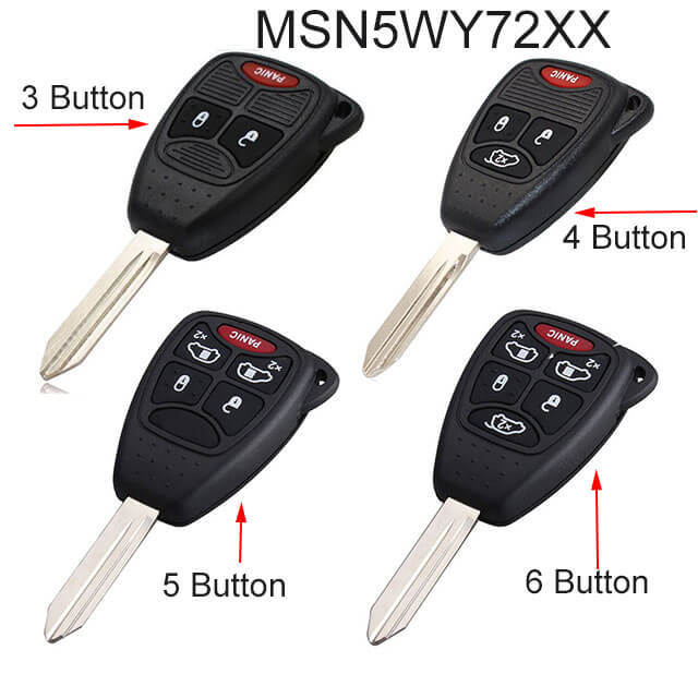 Chry*sler Country Remote Key Fob 315MHz 3/ 4/ 5/ 6 Buttons -MSN5WY72XX