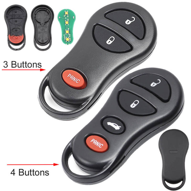 Chry*sler Remote Transmitter Key Fob 315MHz 3/ 4 Buttons for Dodge -GQ43VT17