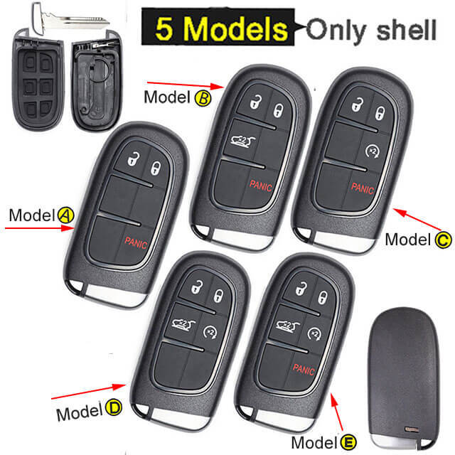 Jeep Cherokee Smart Key Remote Shell for RAM 1500 2500 3500 Fob