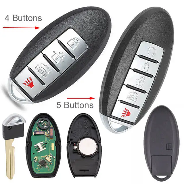 Nissa*n Smart Remote Car Key Fob 433.92MHz for 2017 2018 Rogue -KR5S180144106 S180144110