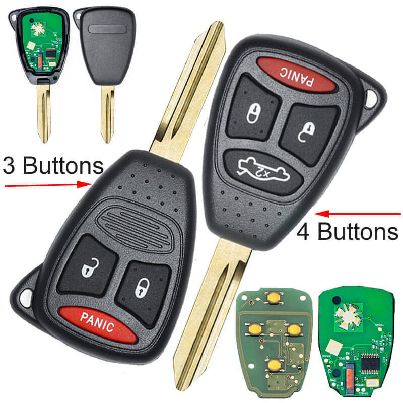 Remote Key Fob 315MHz 3/ 4 Button for 2010-2012 Chry*sler 200 FCC OHT692427AA & KOBDT04A