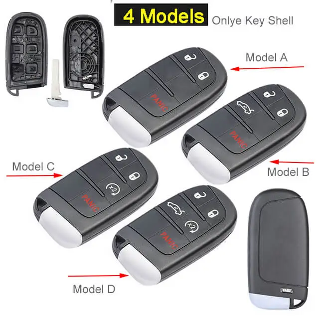 Jeep Compass Renegade Smart Key Remote Shell for Fiat 500 500X 500L Fob