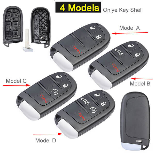 Jeep Compass Renegade Smart Key Remote Shell for Fiat 500 500X 500L Fob