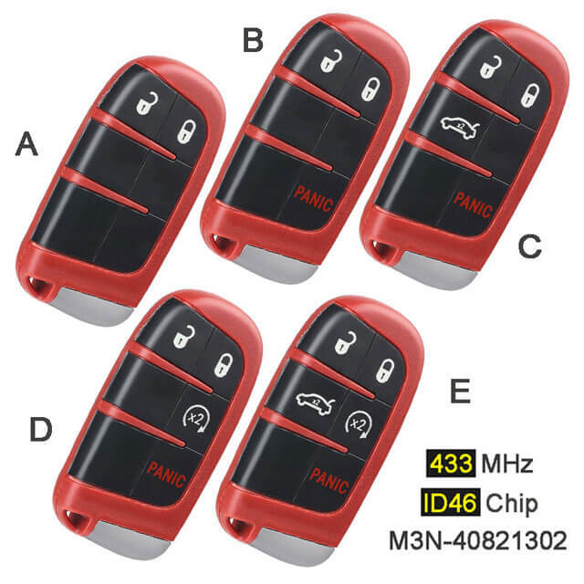 Smart Remote Key Fob 433MHz M3N-40821302 for Chry*sler 300, Dodge Charger Durango
