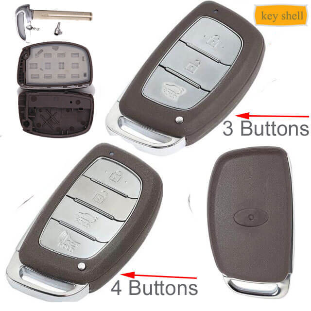 Hyunda*i Smart Key Remote Shell with Emergency Blade for IX25 IX35 Elantra Sonata Verna