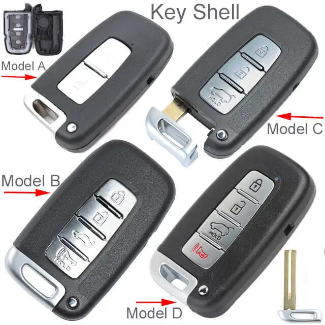 2009-2014 Hyunda*i Kia Smart Key Remote Shell with Spare Blade