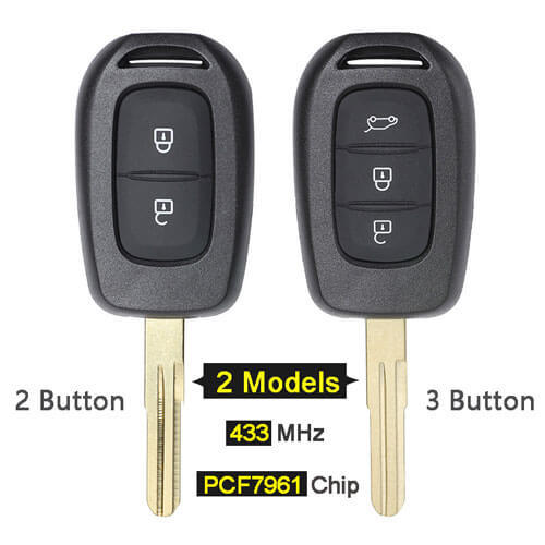 Renaul*t Remote Key 433MHz with PCF7961 Chip for Sandero Symbol Master 3 Logan Clio 4 Duster