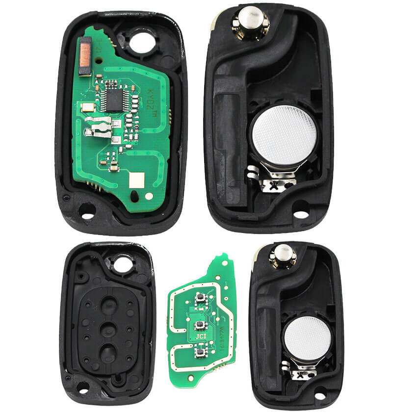 Flip Key Remote Set 434MHz with VA2 Folding Blade 2/ 3 Buttons Fob PCF7961M Chip