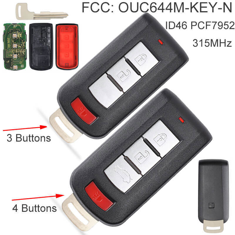 Mitsubish*i Lancer Smart Key Remote 315MHz with Insert Blade -OUC644M-KEY-N