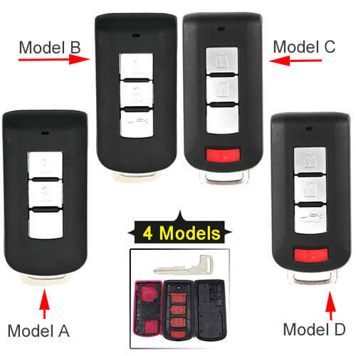 Mitsubish*i Lancer Smart Key Remote Shell with Insert Blade for Outlander Lancer Eclipse Galant