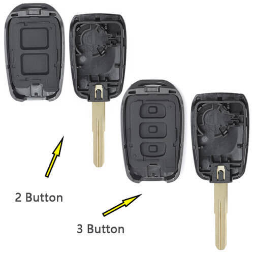 Renaul*t Remote Key Shell 2/3 Button with Uncut Blade for Duster Dokker Trafic Clio4 Master3 Logan