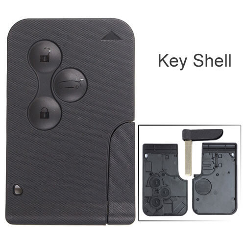 Renaul*t Megane Smart Key Remote Shell 3 Button with Emergency Blade for Koleos Scenic Clio Logan