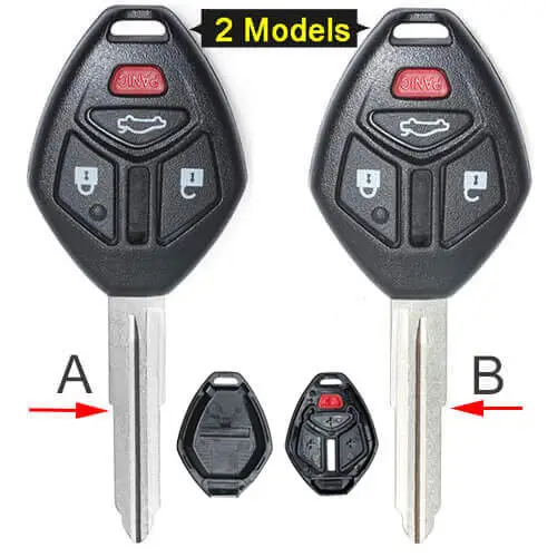 Mitsubish*i Remote Key Shell 4 Buttons Fob for Eclipse Galant No Electronics
