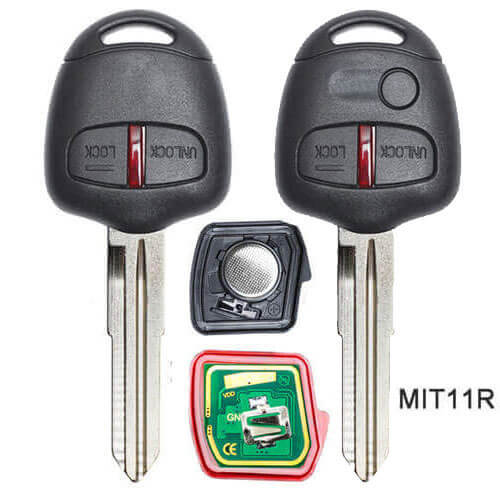 Mitsubish*i Lancer Outlander Remote Key Fob 433Mhz 2/ 3 Buttons with Uncut Blade MIT11R-Right