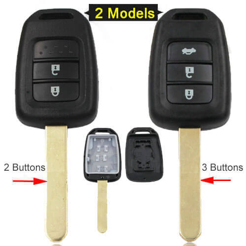 Hond*a Remote Key Shell 2/ 3 Buttons for Fit Vezel Xrv Jazz Crider City Greiz