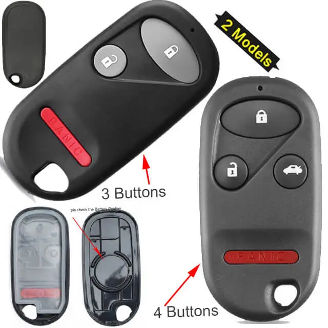 Hond*a Remote Key Shell 3/ 4 Buttons for Civic CR-V Pilot Jazz