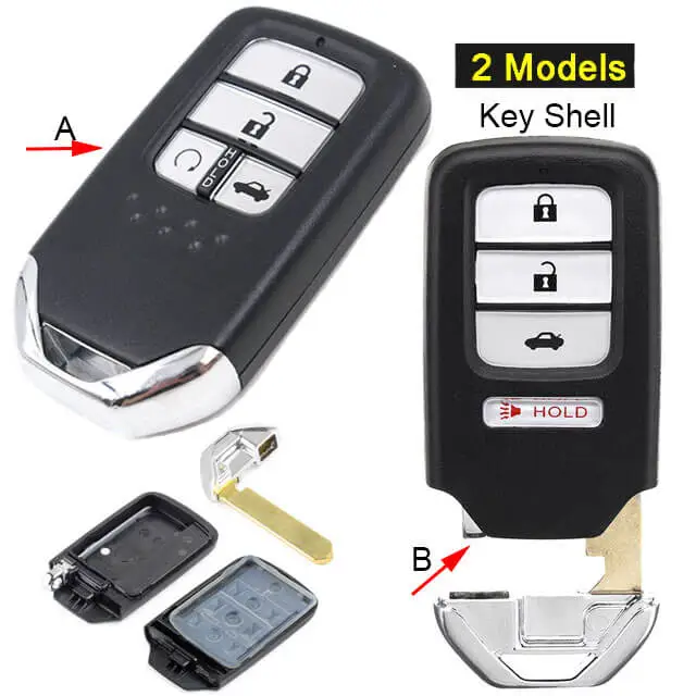 2013-2016 Hond*a Civic Smart Remote Key Shell 4 Buttons Fob for C-RV Accord
