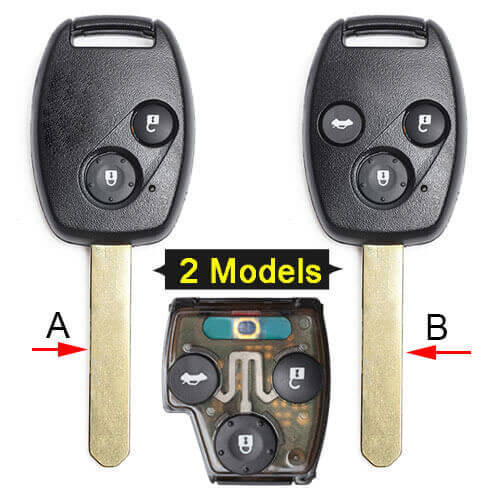 2003-2007 Hond*a Remote Key Fob 433MHz 2/ 3 Buttons for Accord CR-V Jazz FR-V
