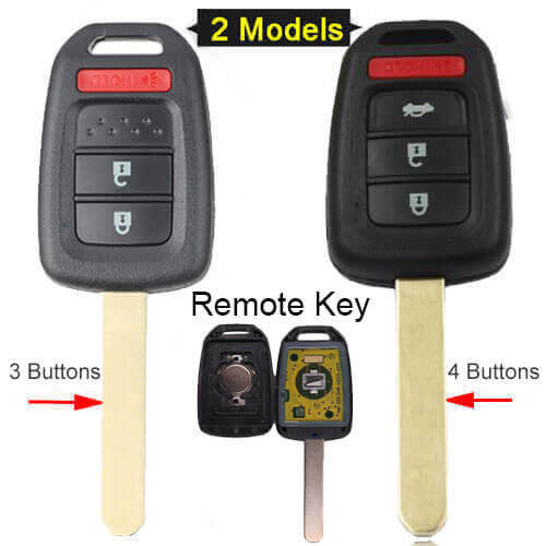 2013-2016 Hond*a Accord Civic Remote Key 433MHz 3/ 4 Buttons -MLBHLIK6-1T