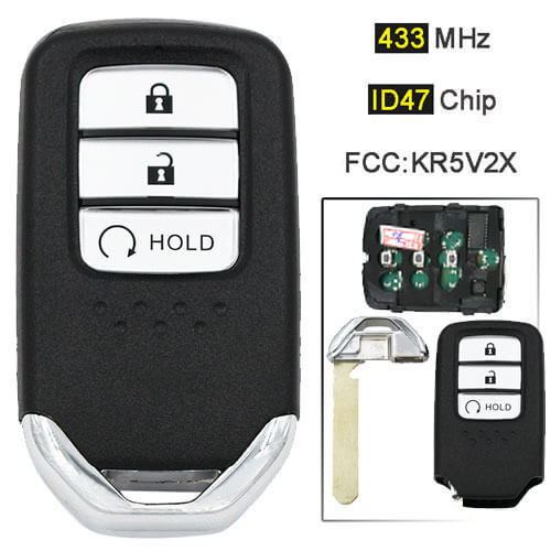 2017 2018 Hond*a CRV Smart Remote Key Fob 434MHz 3 Buttons -KR5V2X