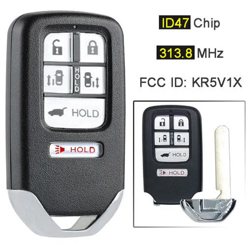 2014-2017 Hond*a Odysse*y Smart Remote Key Fob 313.8MHz 6 Buttons -KR5V1X