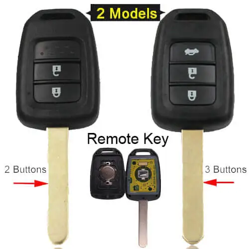 2013-2016 Hond*a Accord Civic EU Remote Key 433MHz 2/ 3 Buttons -MLBHLIK6-1T