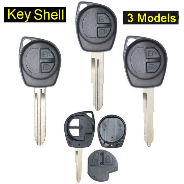 Suzuk*i Liana Remote Key Shell 2 Buttons with Blade Uncut for Grand Vitara Swift Ignis SX4 Alto