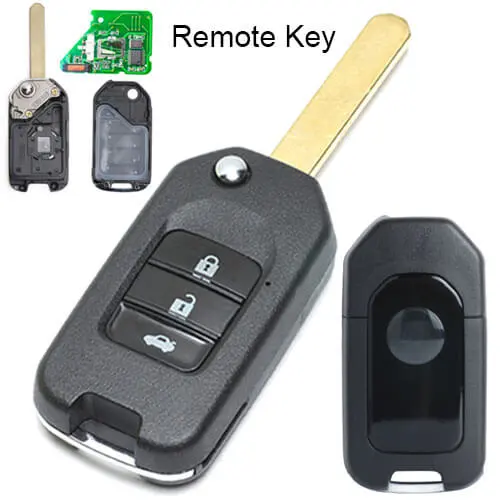 Hond*a Accord Crider Flip Key Remote 433MHz 3 Buttons Fob