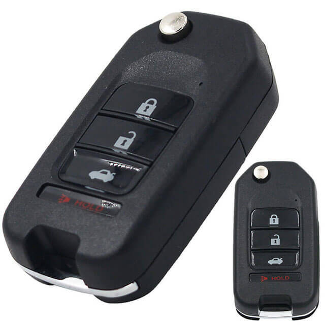 Upgraded Hond*a Flip Key Remote Fob 313.8/ 433MHz 4 Button with ID47 Chip for Fit Civic XRV HRV CRV -MLBHLIK6-1T