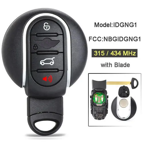 2015-2018 BMW Mini Cooper Smart Remote Key 315MHz/ 434MHz 4 Button Fob -NBGIDGNG1