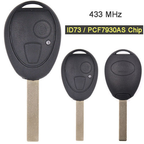 2002-2005 BMW Mini Copper Car Key Remote Fob 433MHz 2 Buttons with PCF7930AS Chip for Land*Rover 75 MG ZT