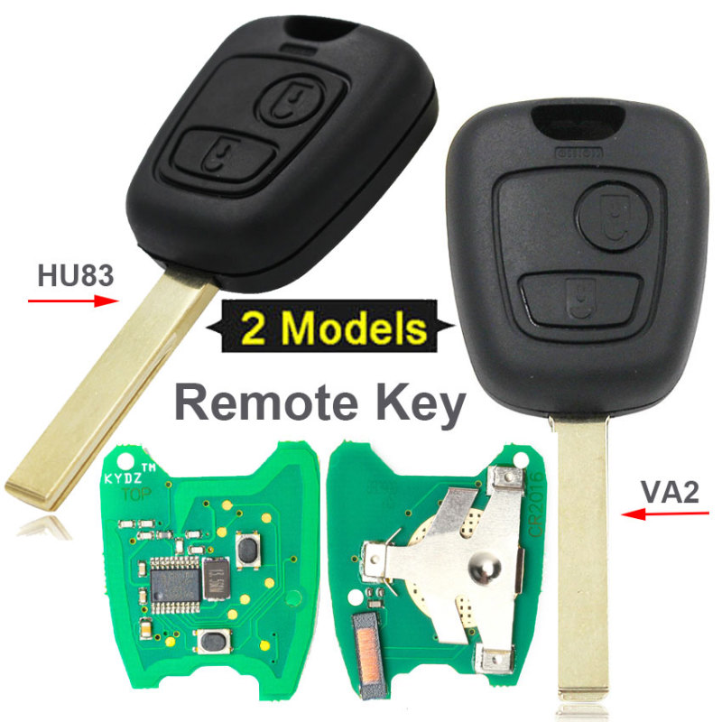 Peugeo*t 307 Citroe*n C2 Combo Remote Key 2 Buttons with HU83/ VA2 Blade Uncut