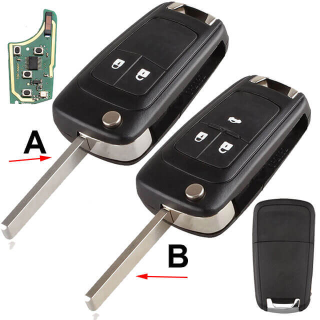 Chevrole*t Cruze Flip Remote Key Fob 433MHz 2/ 3 Buttons with ID46 Chip for Aveo Orlando 2008-2015