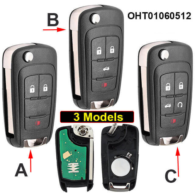 Flip Remote Key Fob for Buick Chevrole*t 315MHz ID46 Chip -OHT01060512