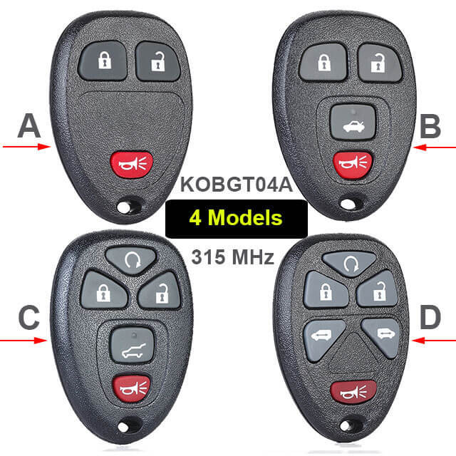 Buick Chevrole*t Pontia*c G5 Keyless Entry Remote Control 315MHz -KOBGT04A