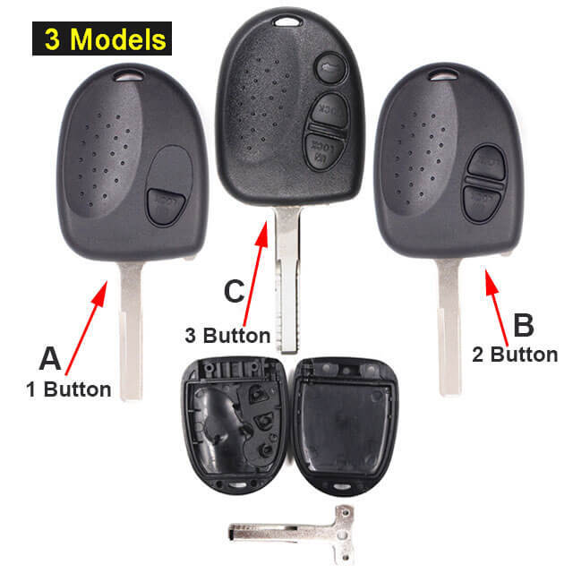2004-2006 Chevrole*t Pontia*c GTO Combo Remote Key Shell 1/ 2/ 3 Buttons with Blade Uncut