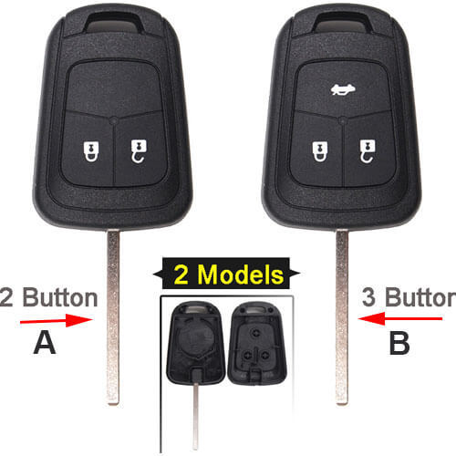 Chevrole*t Combo Remote Key Shell 2/ 3 Buttons with HU100 Blade for Sonic Cruze Camaro Equinox Malibu Spark