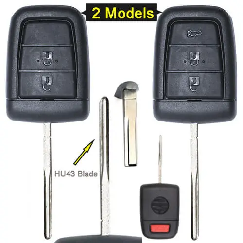 Chevrole*t Holden Combo Remote Key Shell 3/ 4 Buttons with HU43 Blade for Commodore Omega Berlina