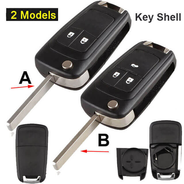 Chevrole*t Cruze Flip Remote Key Shell 2/ 3 Buttons with HU100 Folding Blade for Aveo Orlando 2008-2015