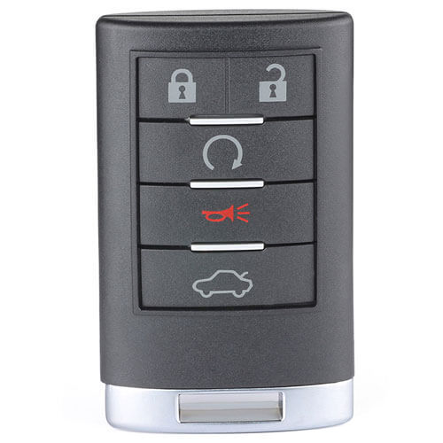 2008-2012 Cadilla*c CTS Smart Remote Key 315MHz 5 Buttons with Emergency Blade Uncut -M3N5WY7777A