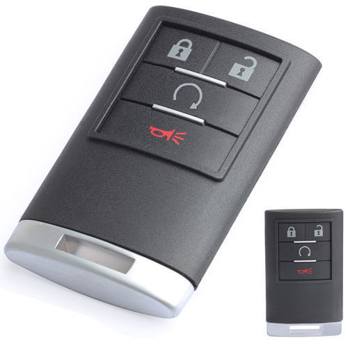 2007 2014 Cadilla*c Escalade ESV EXT Smart Remote Key 315MHz 4 Buttons with Emergency Blade Uncut -OUC6000066