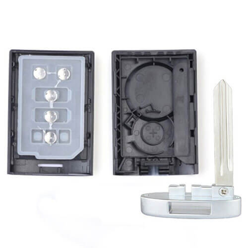 2008-2013 Cadilla*c XLR Chevrole*t Corvette Smart Remote Key Shell 4 Buttons with Emergency Blade Uncut