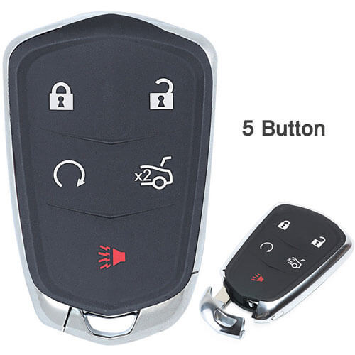 2017 Cadilla*c XT5 Smart Remote Key 433MHz 5 Buttons with Emergency Blade Uncut -HYQ2EB