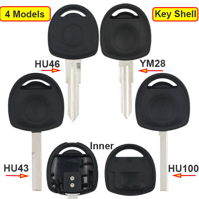 Opel Transponder Key Shell HU100 Blade