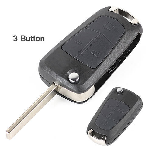 2003-2008 Opel Vauxhall Flip Key Remote Fob 433 MHz 3 Buttons with HU100 Blade Uncut -PCF7946A